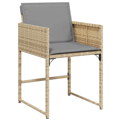 Set Pranzo da Giardino 13 pz con Cuscini Beige Misto Polyrattan | homemem39