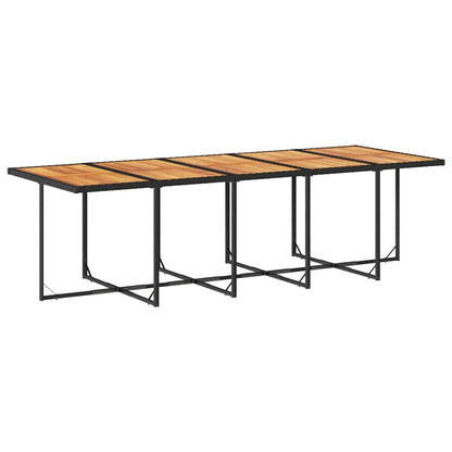 Set da Pranzo da Giardino 15 pz con Cuscini Nero in Polyrattan | homemem39