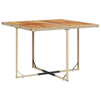 Set da Pranzo da Giardino 9 pz con Cuscini Beige in Polyrattan - homemem39