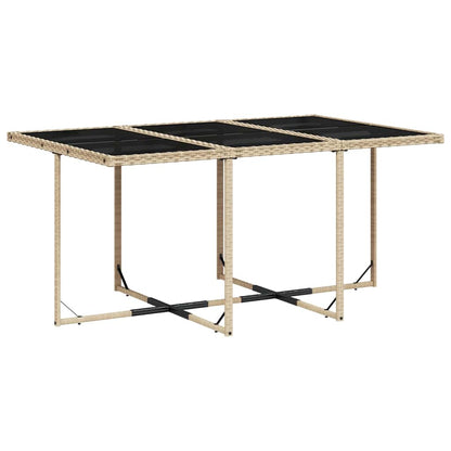 Set Pranzo da Giardino 11 pz con Cuscini Beige Misto Polyrattan | homemem39