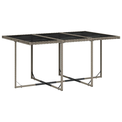 Set da pranzo da giardino da 11 pz con Cuscini in Polyrattan Grigio | homemem39