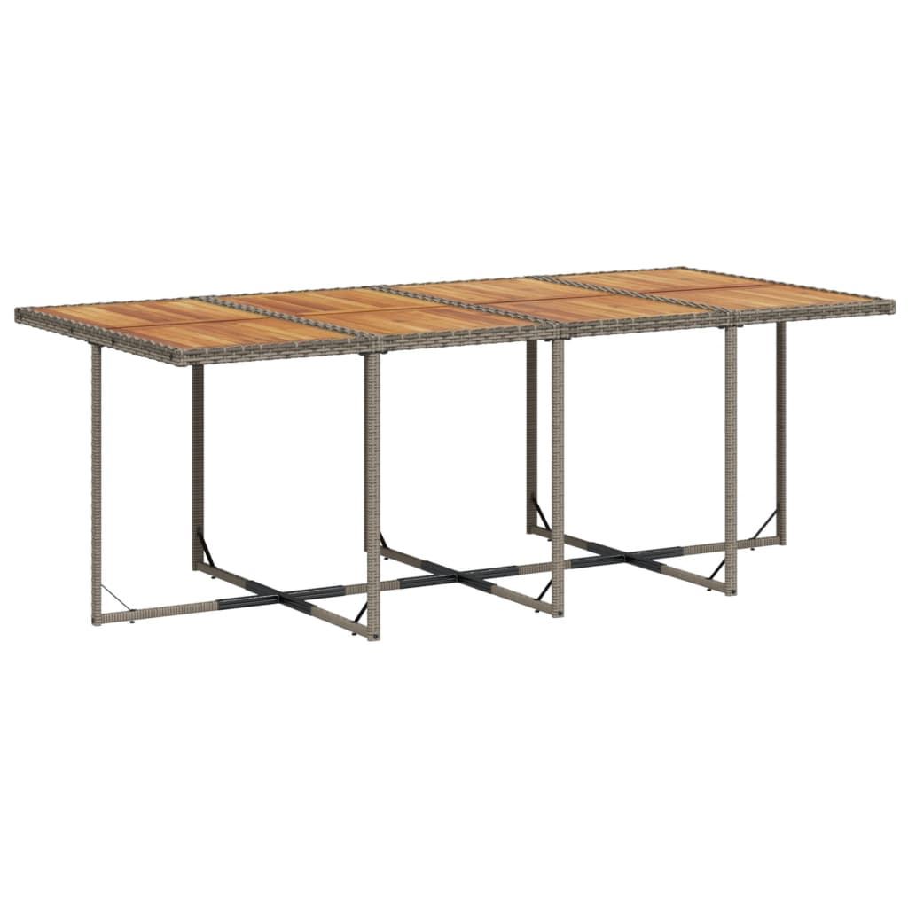 Set da Pranzo da Giardino 13pz con Cuscini Grigio in Polyrattan - homemem39