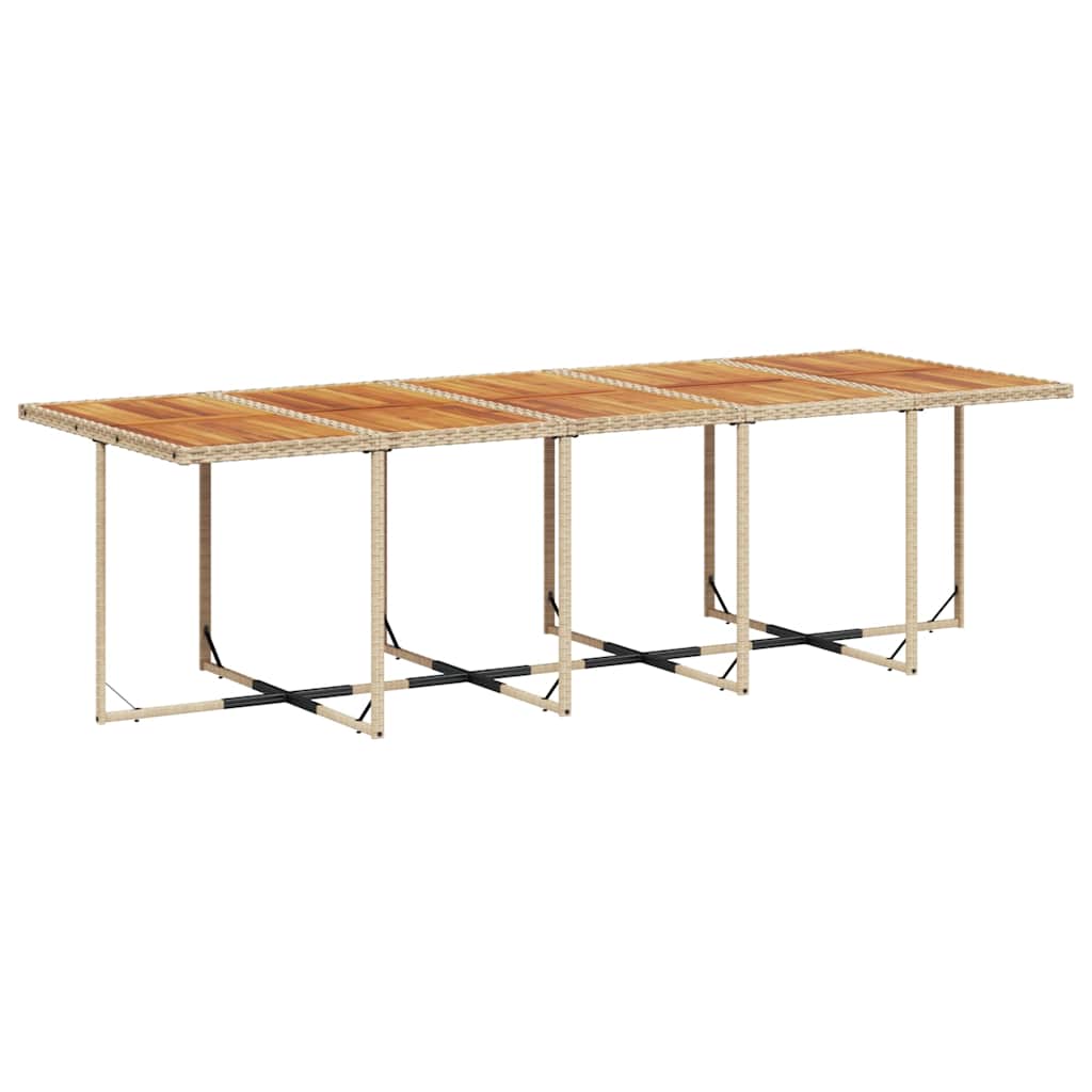Set da Pranzo da Giardino 15 pz con Cuscini Beige in Polyrattan | homemem39