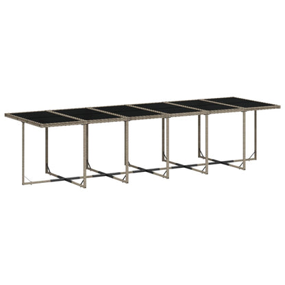 Set da pranzo da giardino da 17 pz con Cuscini in Polyrattan Grigio | homemem39