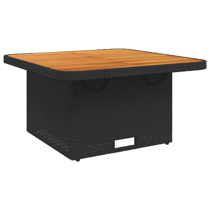 Set da Pranzo da Giardino 3 pz con Cuscini Nero in Polyrattan | homemem39