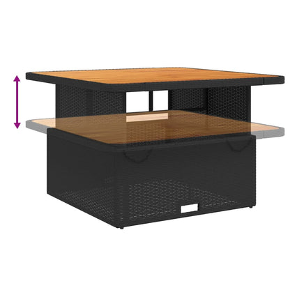 Set da Pranzo da Giardino 5 pz Nero con Cuscini in Polyrattan | homemem39