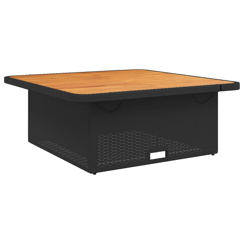 Set da Pranzo da Giardino 2 pz con Cuscini Nero in Polyrattan | homemem39