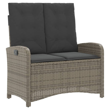 Set da Pranzo da Giardino 4 pz con Cuscini in Polyrattan Grigio | homemem39