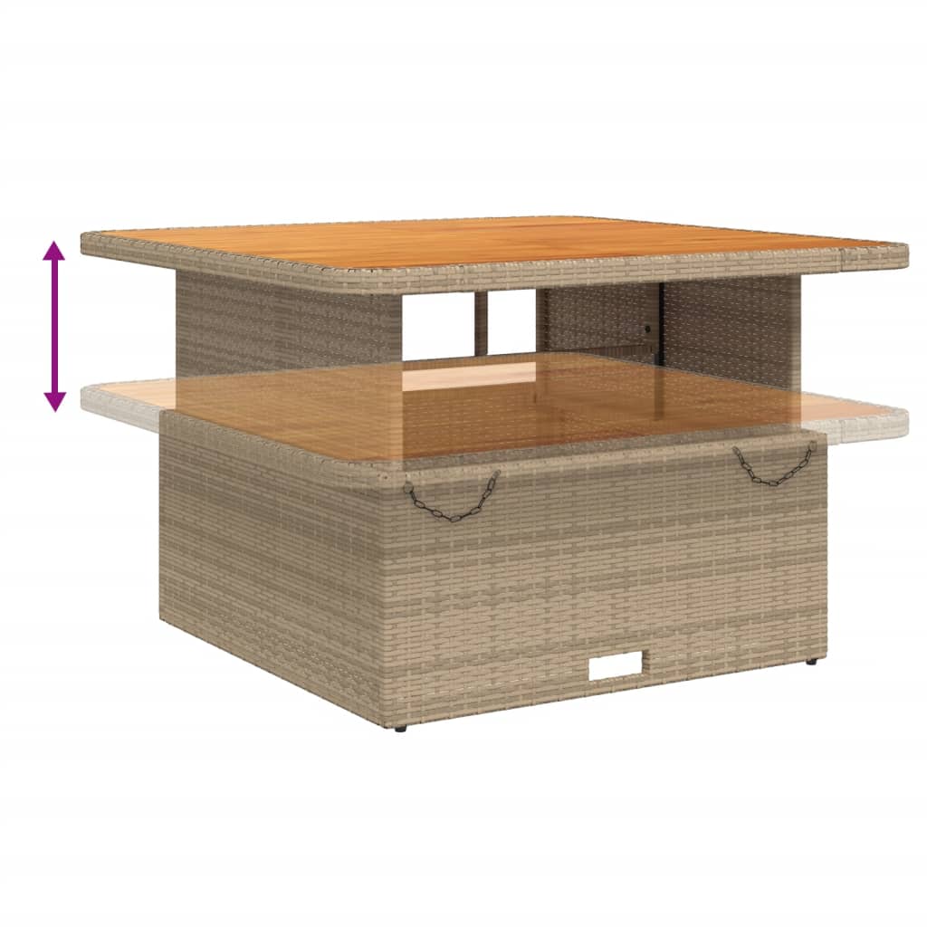 Set da Pranzo da Giardino 2 pz con Cuscini Beige in Polyrattan | homemem39