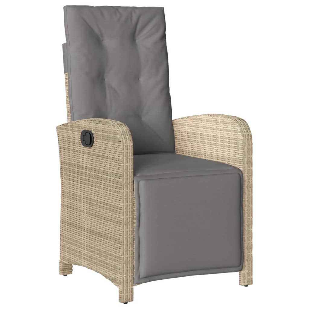 Set da Pranzo da Giardino 4 pz con Cuscini Beige in Polyrattan | homemem39