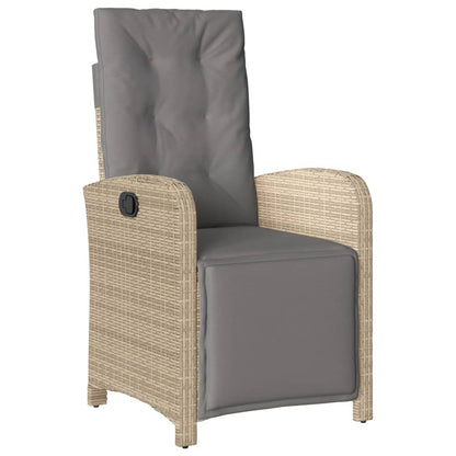 Set da Pranzo da Giardino 4 pz con Cuscini Beige in Polyrattan | homemem39