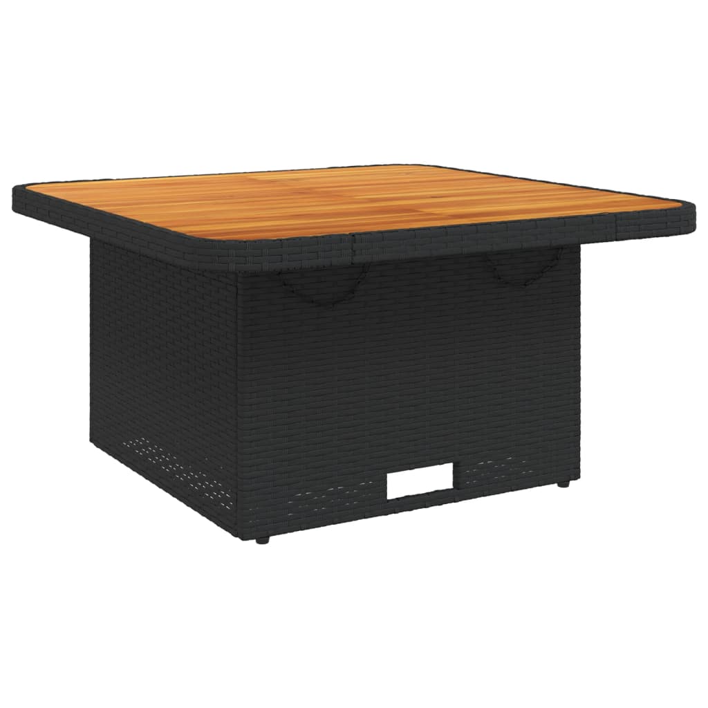 Set da Pranzo da Giardino 5 pz Nero con Cuscini in Polyrattan - homemem39