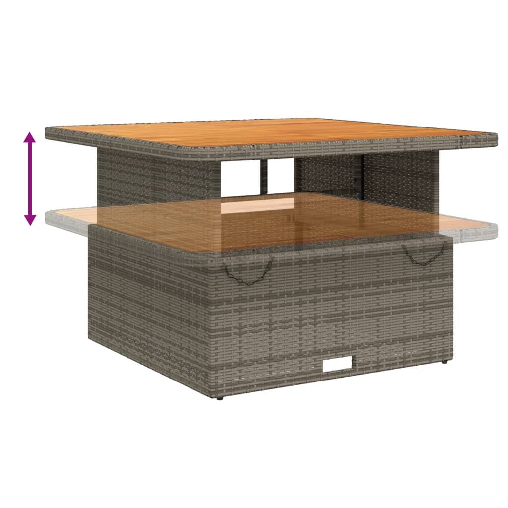 Set da Pranzo da Giardino 4 pz con Cuscini in Polyrattan Grigio | homemem39