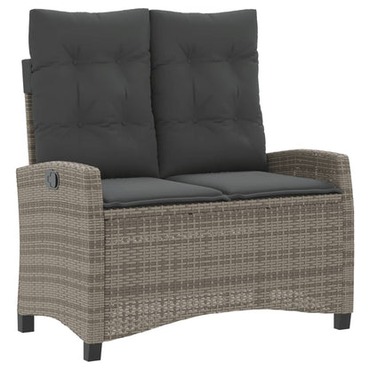 Set da Pranzo da Giardino 4 pz con Cuscini in Polyrattan Grigio | homemem39
