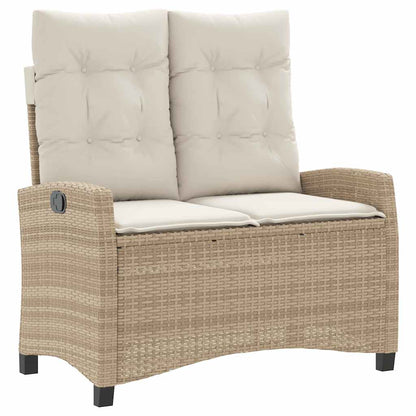 Set da Pranzo da Giardino 2 pz con Cuscini Beige in Polyrattan | homemem39