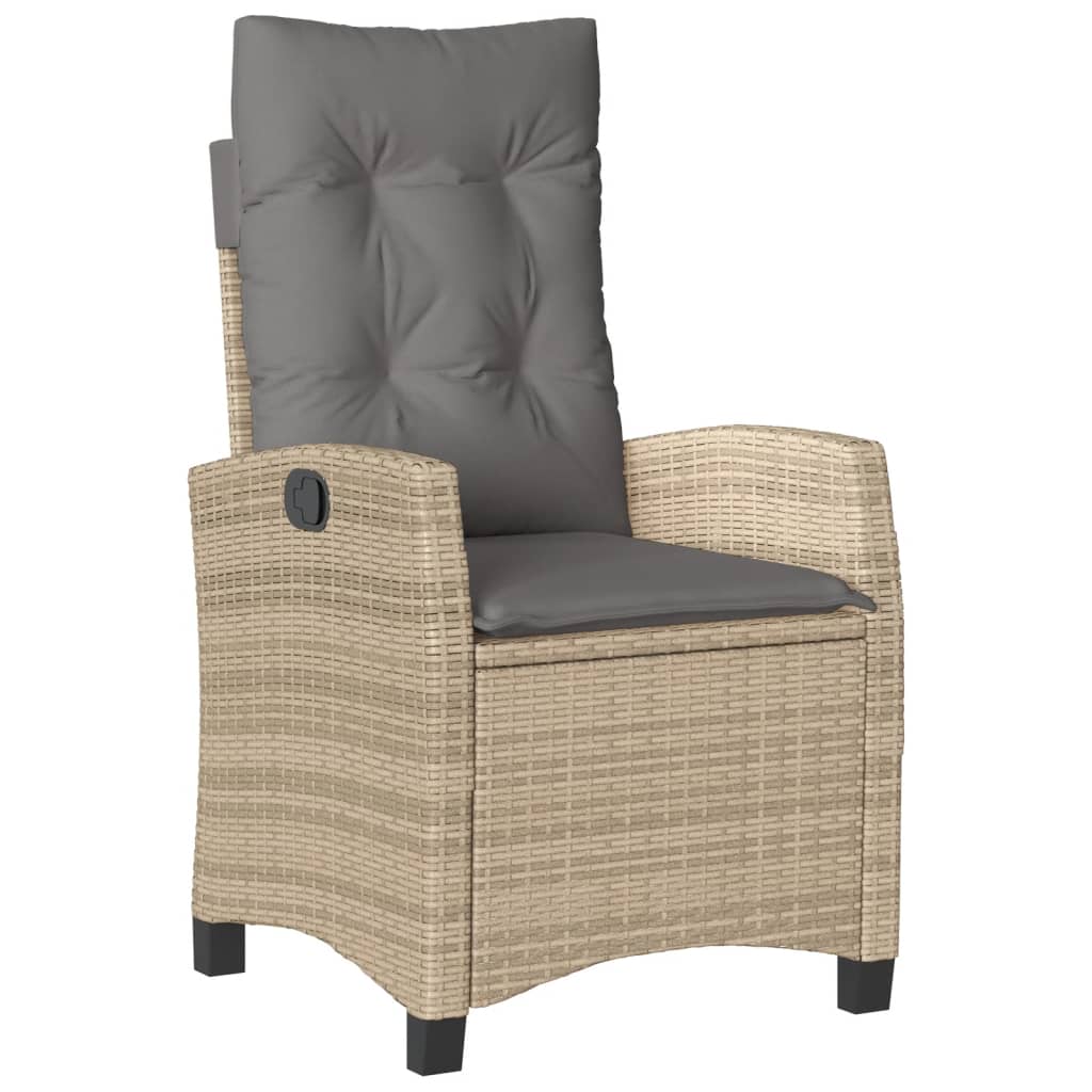 Set da Pranzo da Giardino 5 pz con Cuscini Beige in Polyrattan | homemem39