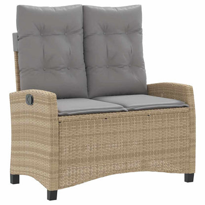 Set da Pranzo da Giardino 2 pz con Cuscini Beige in Polyrattan | homemem39
