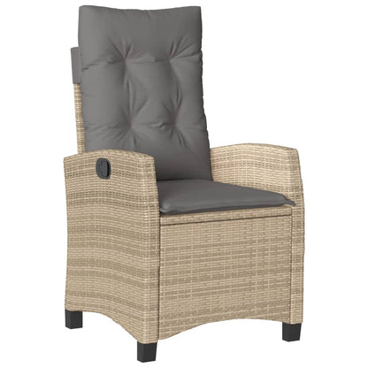 Set da Pranzo da Giardino 4 pz con Cuscini Beige in Polyrattan | homemem39