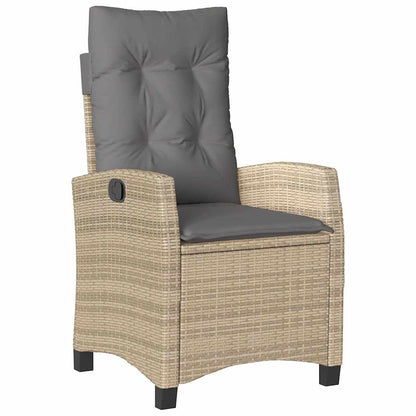 Set da Pranzo da Giardino 4 pz con Cuscini Beige in Polyrattan | homemem39