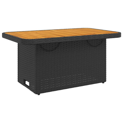 Set da Pranzo da Giardino 4 pz con Cuscini Nero in Polyrattan | homemem39