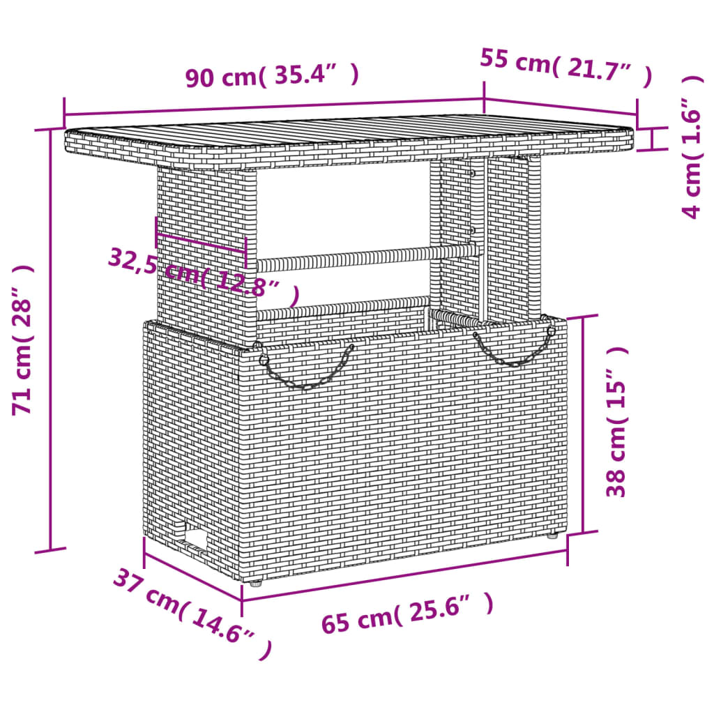 Set da Pranzo da Giardino 4 pz con Cuscini Nero in Polyrattan | homemem39