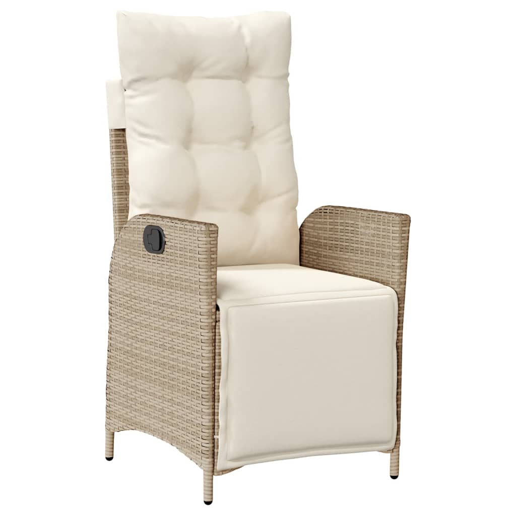 Set da Pranzo da Giardino 4 pz con Cuscini Beige in Polyrattan | homemem39