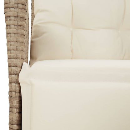 Set da Pranzo da Giardino 4 pz con Cuscini Beige in Polyrattan | homemem39