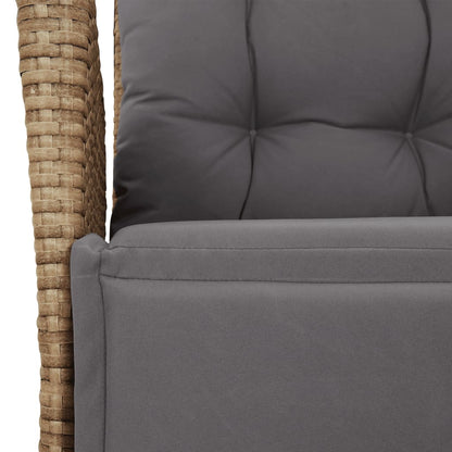 Set da Pranzo da Giardino 4 pz con Cuscini Beige in Polyrattan | homemem39