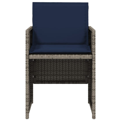 Sedie da Giardino con Cuscini 4pz Grigio in Polyrattan - homemem39