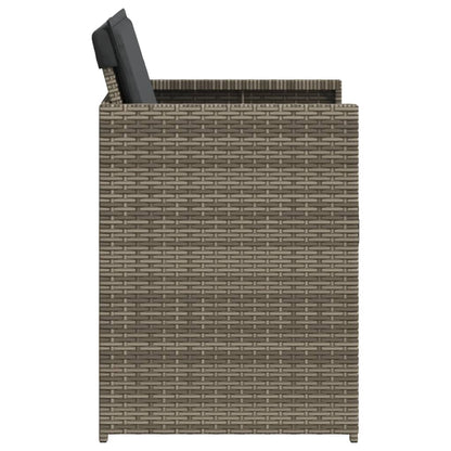 Sedie da Giardino con Cuscini 4pz Grigio in Polyrattan - homemem39