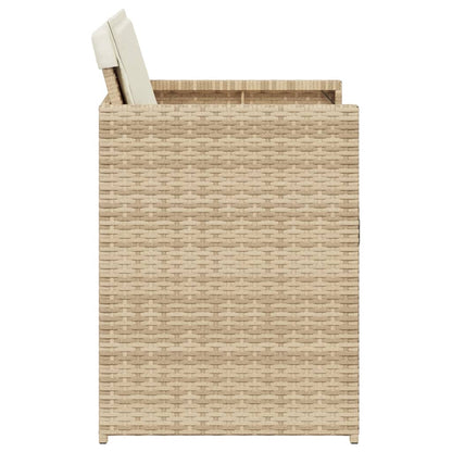 Sedie da Giardino con Cuscini 4 pz Beige in Polyrattan