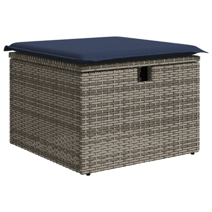 Set Divani da Giardino 6 pz con Cuscini Grigio in Polyrattan | homemem39