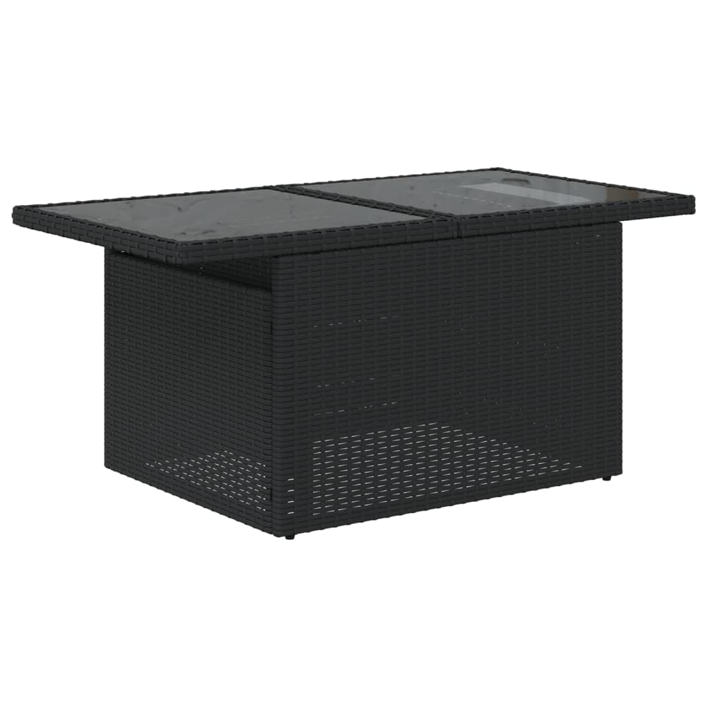 Set Divano da Giardino 6 pz con Cuscini Nero in Polyrattan - homemem39