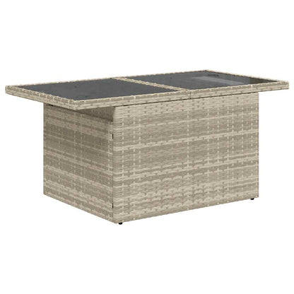 Set Divano da Giardino 9pz con Cuscini Grigio Chiaro Polyrattan | homemem39