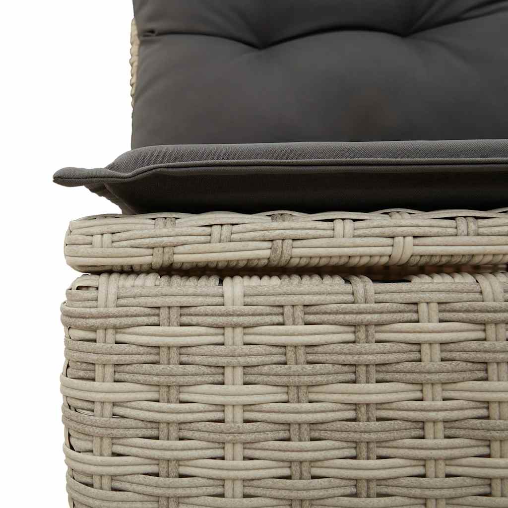Set Divano da Giardino 6pz con Cuscini Grigio Chiaro Polyrattan | homemem39