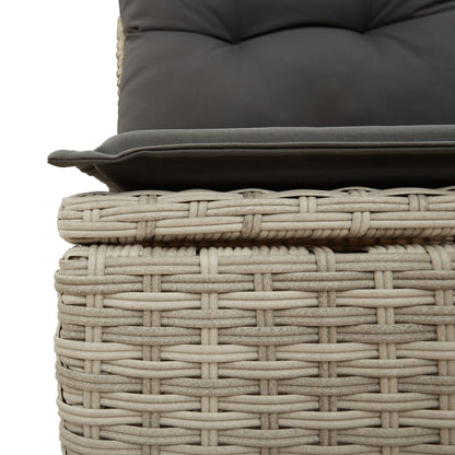 Set Divano da Giardino 8pz con Cuscini Grigio Chiaro Polyrattan | homemem39