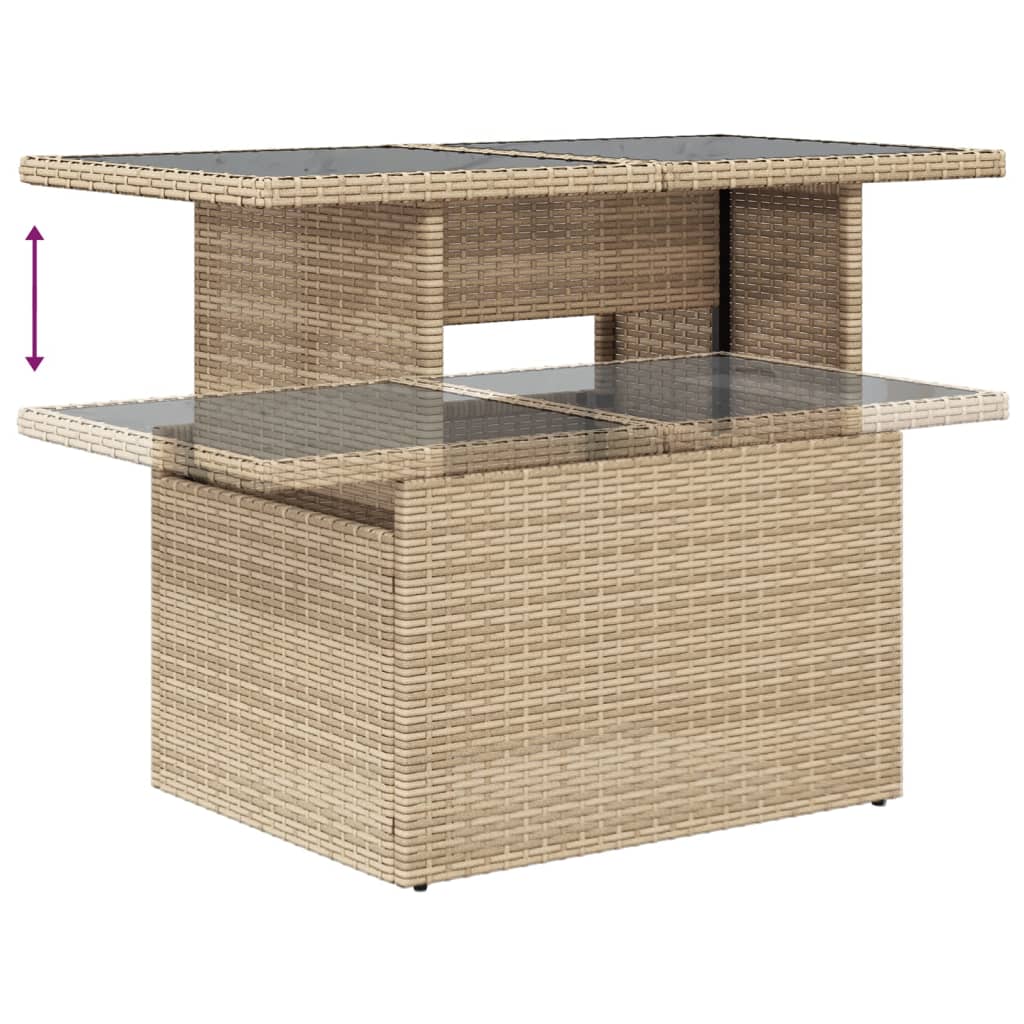 Set Divano da Giardino 8 pz con Cuscini Beige in Polyrattan | homemem39
