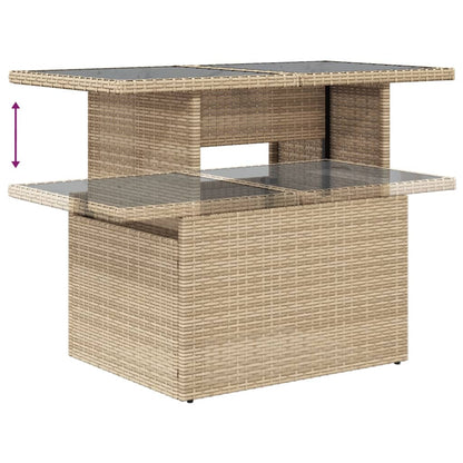 Set Divano da Giardino 8 pz con Cuscini Beige in Polyrattan | homemem39