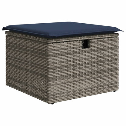 Set Divani da Giardino 8 pz con Cuscini Grigio in Polyrattan | homemem39