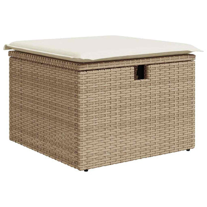 Set Divano da Giardino 8 pz con Cuscini Beige in Polyrattan - homemem39