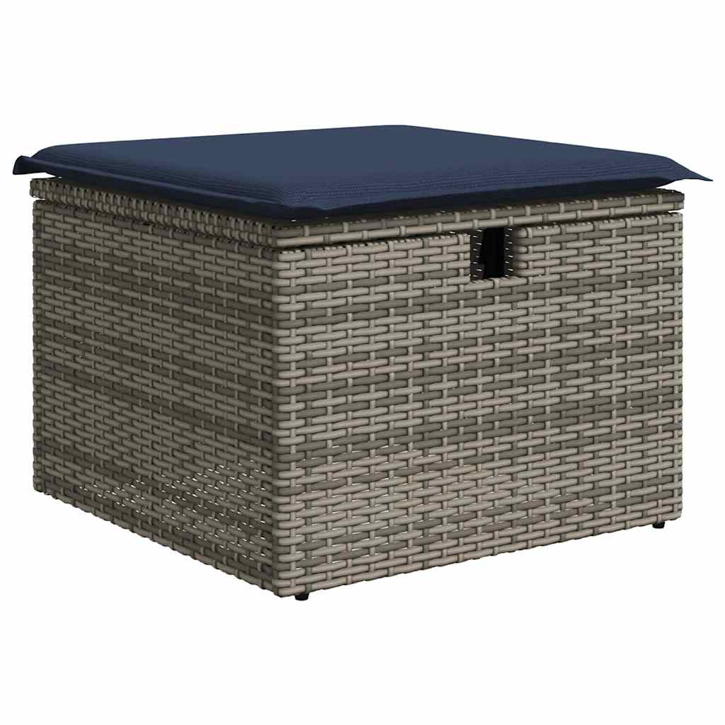 Set Divani da Giardino 8 pz con Cuscini Grigio in Polyrattan | homemem39