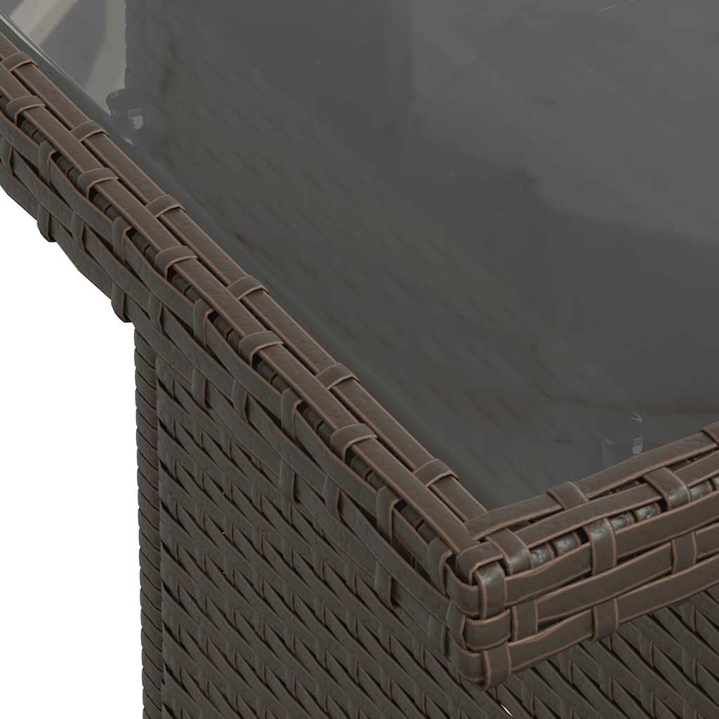 Set Divani da Giardino 8 pz con Cuscini Marrone in Polyrattan - homemem39