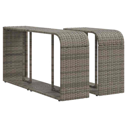 Set Divani da Giardino 11 pz con Cuscini Grigio in Polyrattan | homemem39