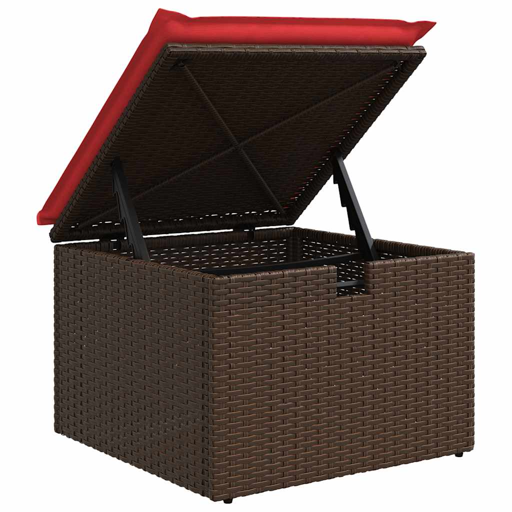 Set Divani da Giardino 11 pz con Cuscini Marrone in Polyrattan | homemem39