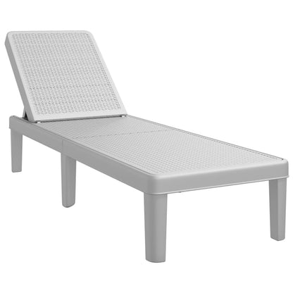 Sun Lounger 4 Adjustable Heights Black 155.5x57x28 cm iPP