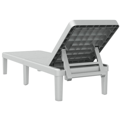 Sun Lounger 4 Adjustable Heights Black 155.5x57x28 cm iPP