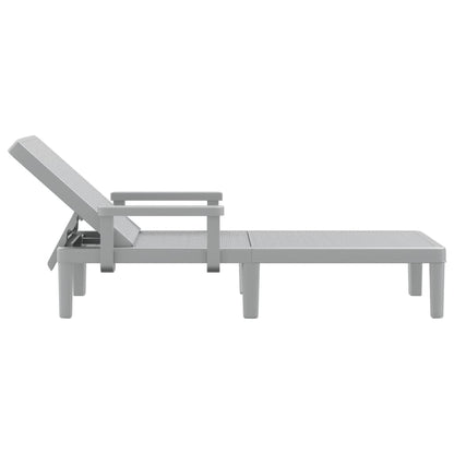 Sun Lounger 4 Adjustable Heights Black 155.5x57x28 cm iPP