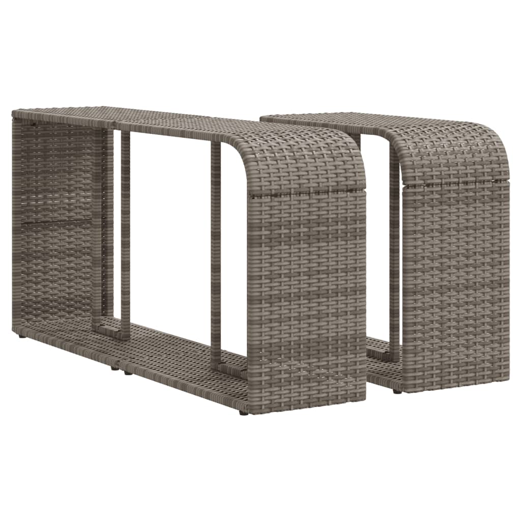 Set Divani da Giardino 11 pz con Cuscini in Polyrattan Grigio - homemem39