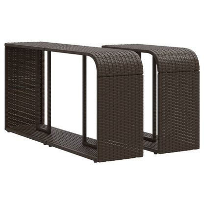 Set Divani da Giardino 11 pz con Cuscini Polyrattan Marrone | homemem39