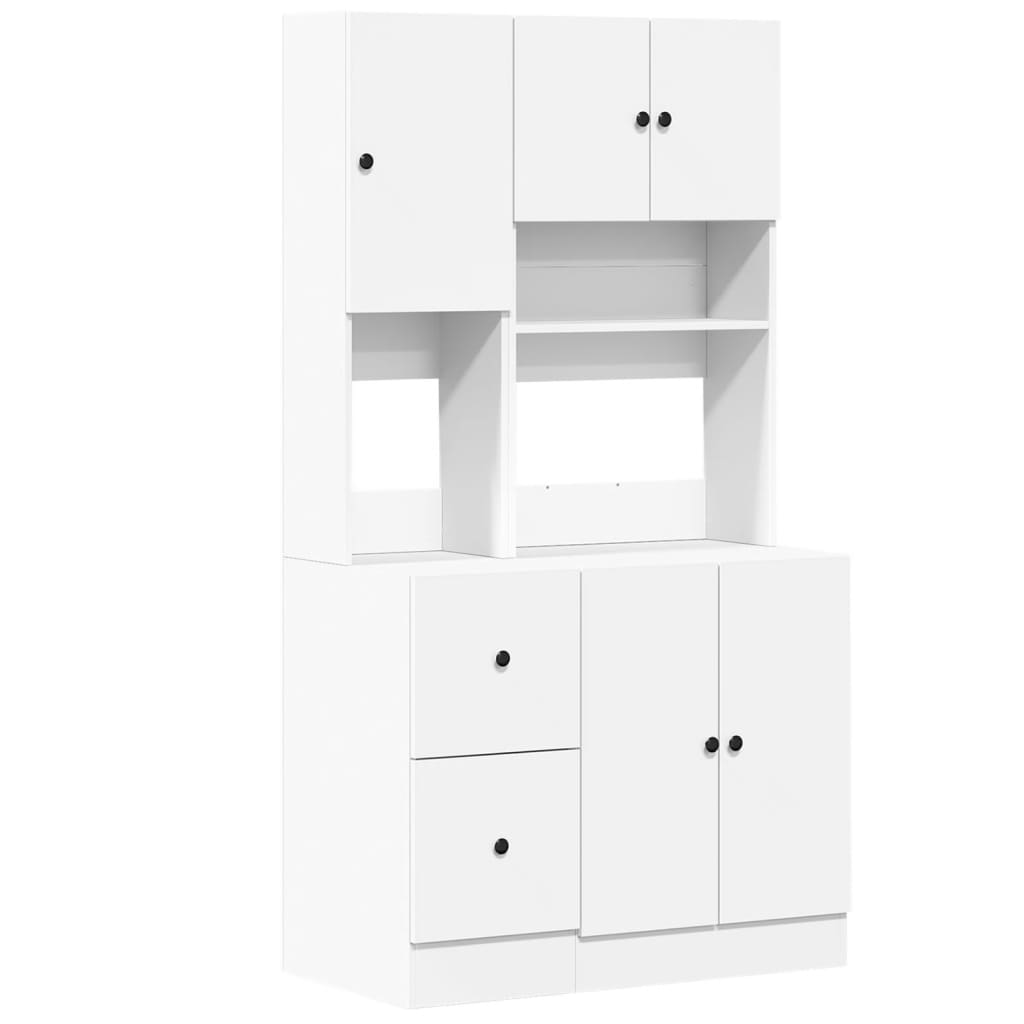 Mobile da Cucina Bianco 95x50x180 cm Legno Multistrato - homemem39